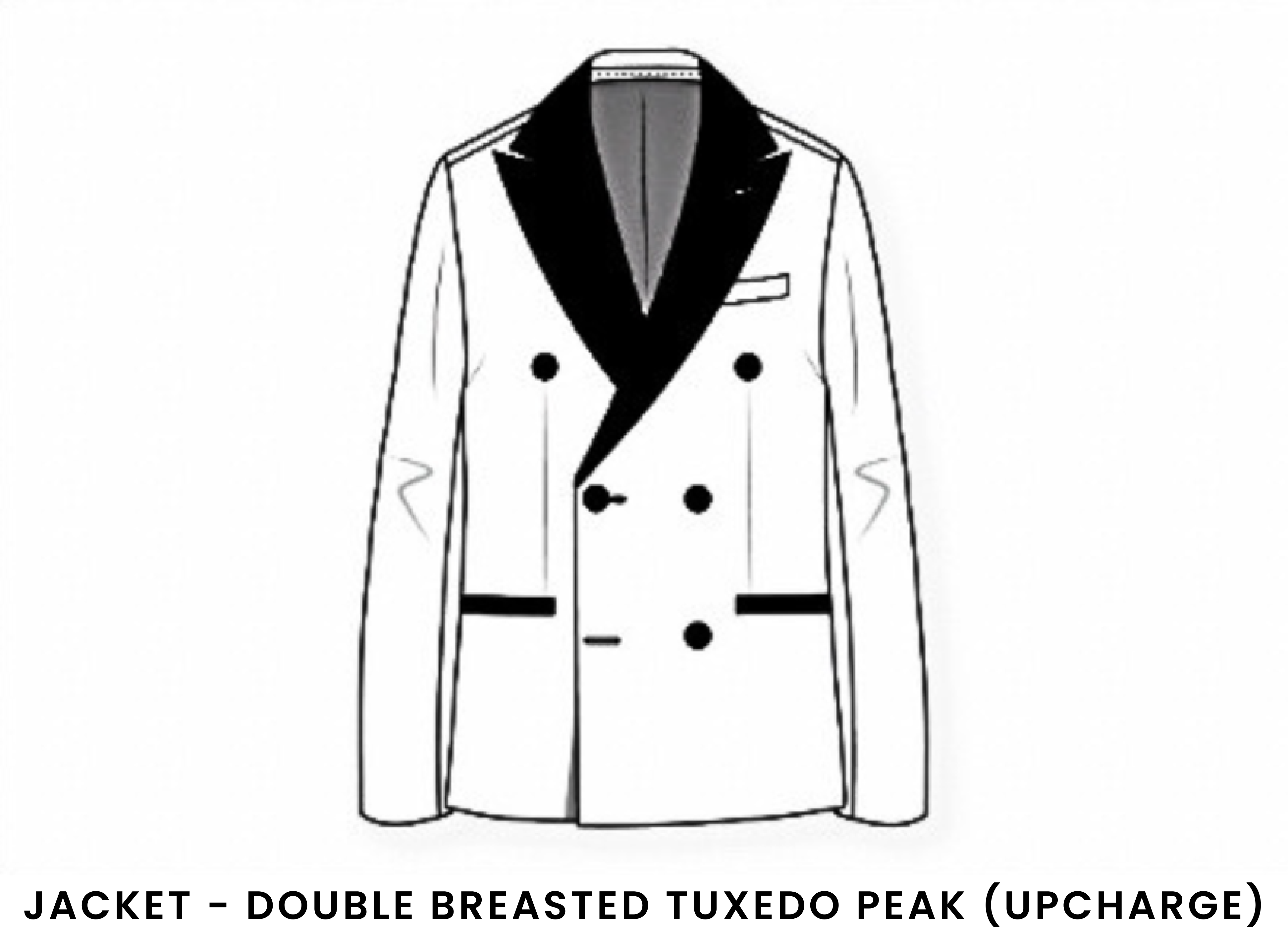 Double Breasted Tuxedo Peak Upcharge