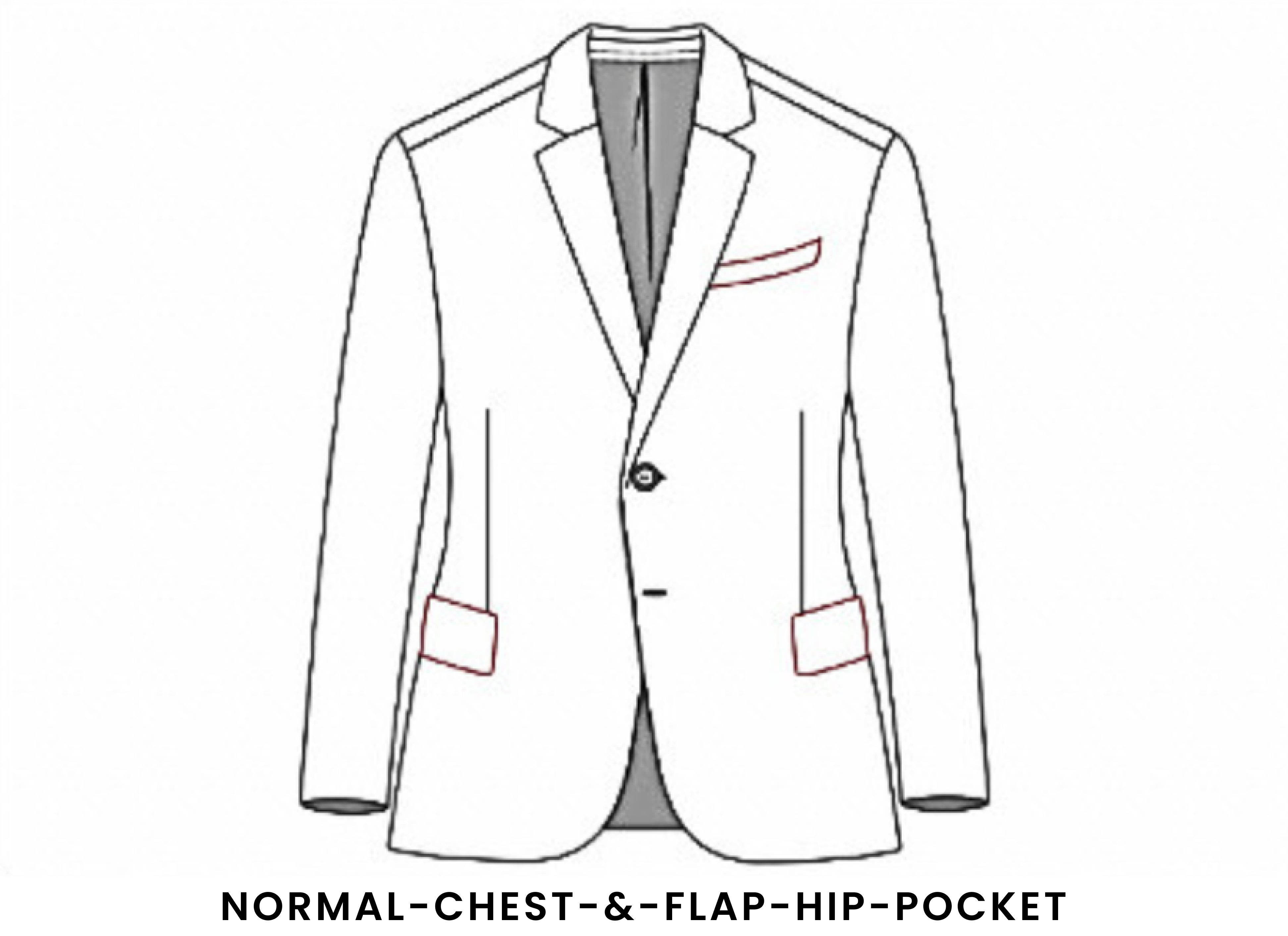 Normal Chest & Flap Hip Pocket